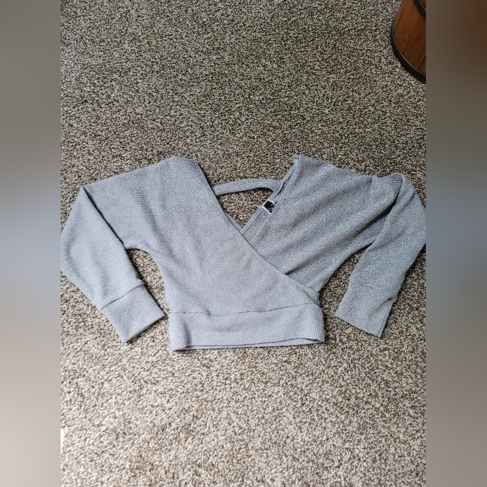 Windsor Cropped Crossover Sweater
